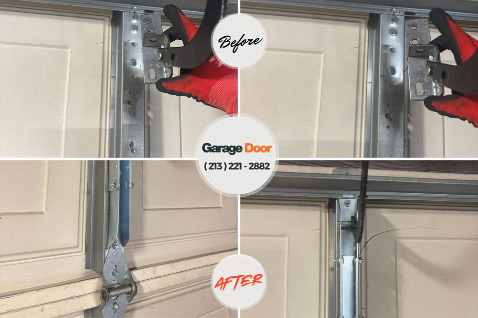 Before and after: garage door repair Chester, GA